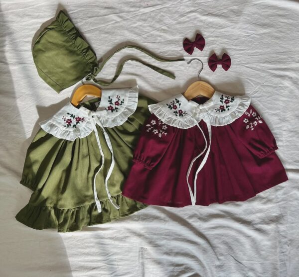 "Maroon Blossom & Olive Blossom"