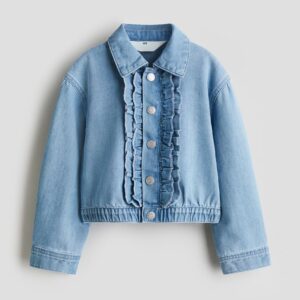 Ruffle-Trim Denim